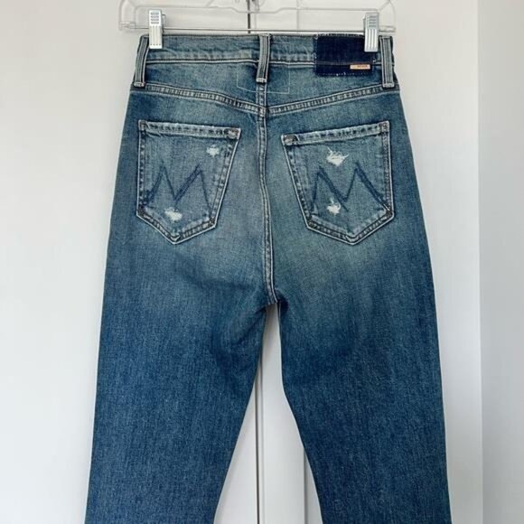 MOTHER SUPERIOR High Waisted Rider Ankle Jeans Far Beyond the Sky 24 Blue - Picture 8 of 12